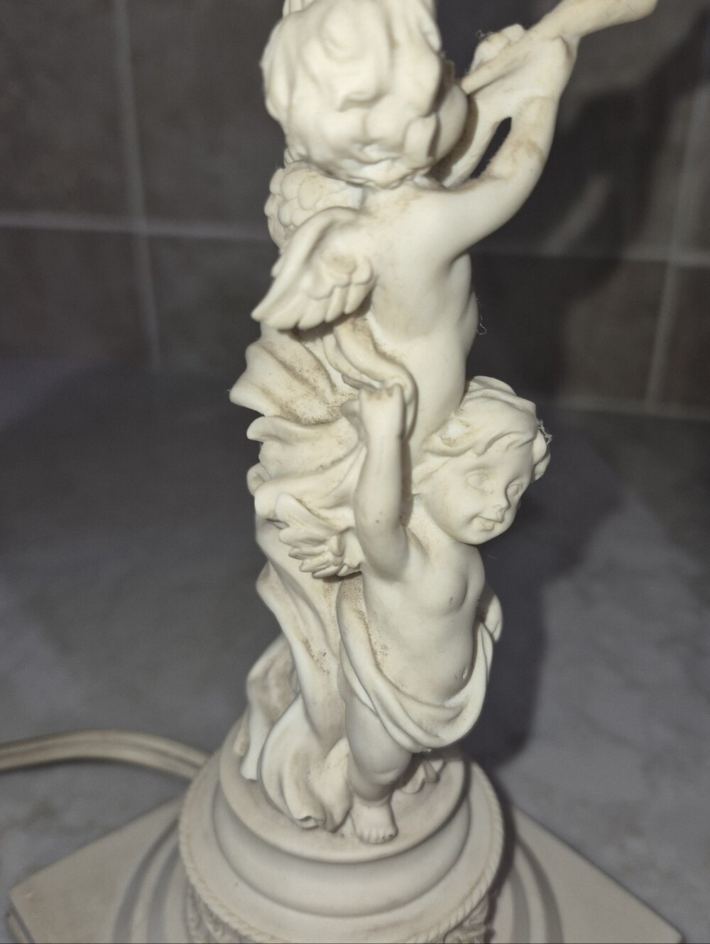 Vintage Cherub Nightlight Lamp Porcelain Ceramic - Picture 4 of 10